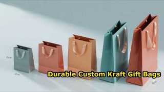 Durable Kraft Paper Gift Bags Custom Eco Friendly Packaging